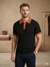 Kinted polo Tshirt for men Black/Rust