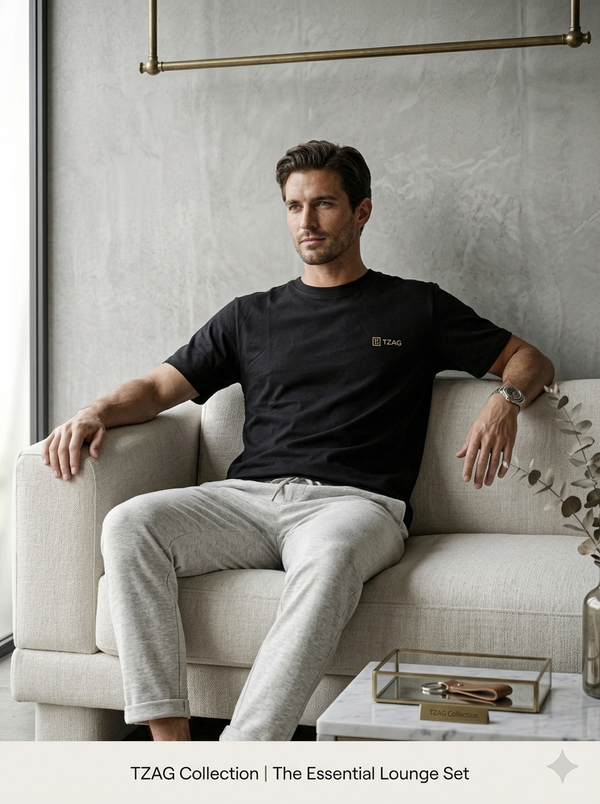 Crew Neck Tshirt for men Black
