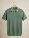 Knitted polo Tshirt for men Green