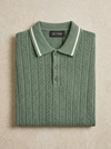 Knitted polo Tshirt for men Green