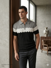 Knited polo Tshirt for men Grey/Black