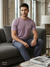 Crew Neck Tshirt for Men Lavender