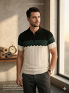 Knited polo Tshirt for men Green/white