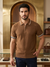 Knited polo Tshirt for men Brown