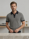 Knited polo Tshirt Navy/white
