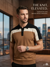 Knited polo Tshirt for men Black/Brown
