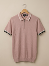 Knitted polo Tshirt for men Pink