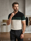 Knited polo Tshirt for men Green/white