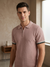 Knitted polo Tshirt for men Pink