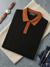 Kinted polo Tshirt for men Black/Rust