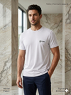 White Round Neck Tshirt Men