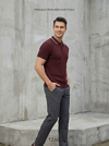 Knitted polo Tshirt for men Marron